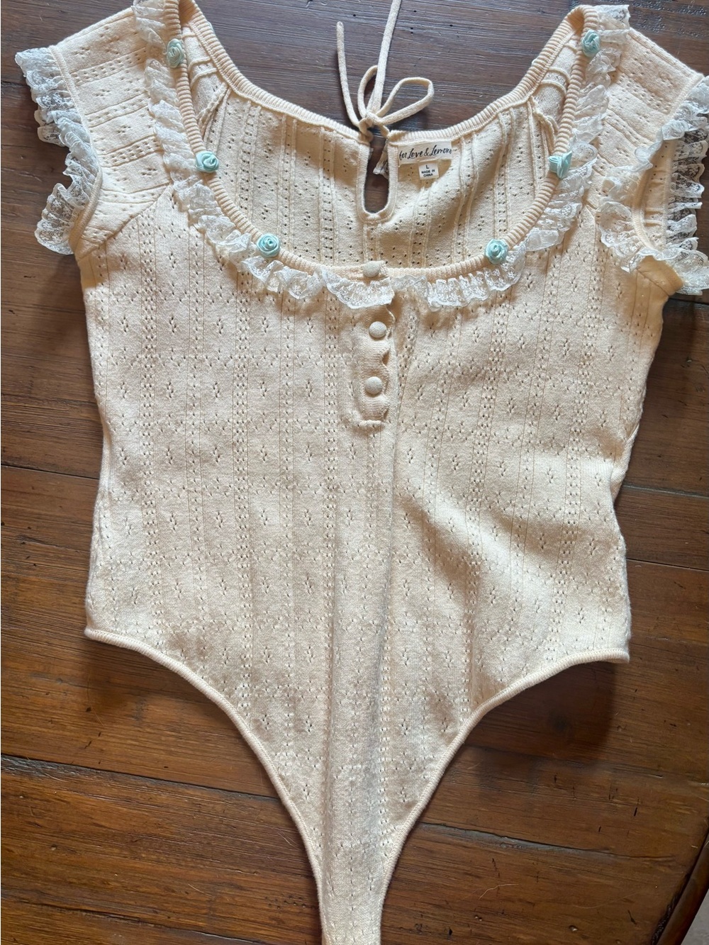 For love and lemons Daniela pointelle bodysuit